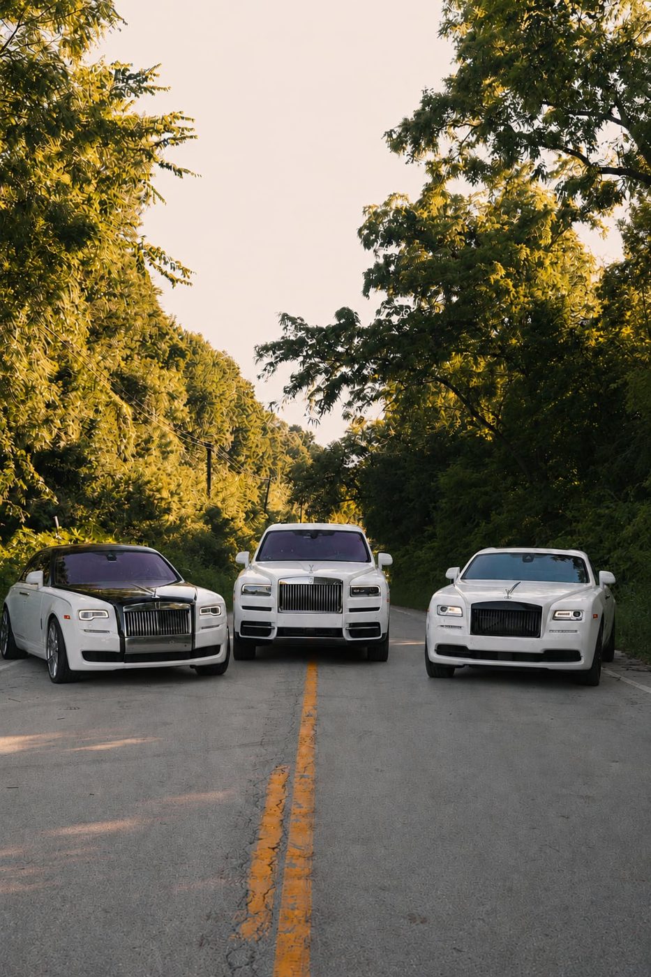 Three Rolls-Royce wedding cars